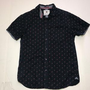Men’s SlimFit Denim and Flower Shirt S